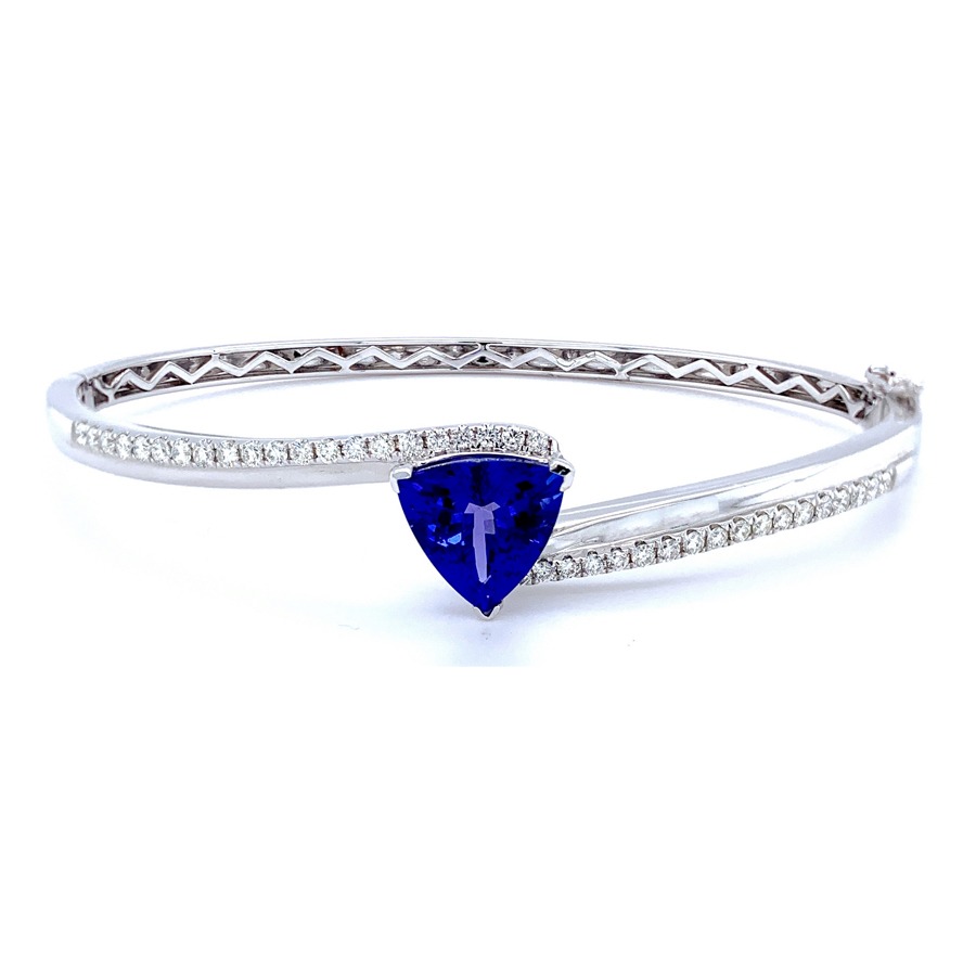 Sterling Silver Tanzanite Bangle – Noble Jewelers